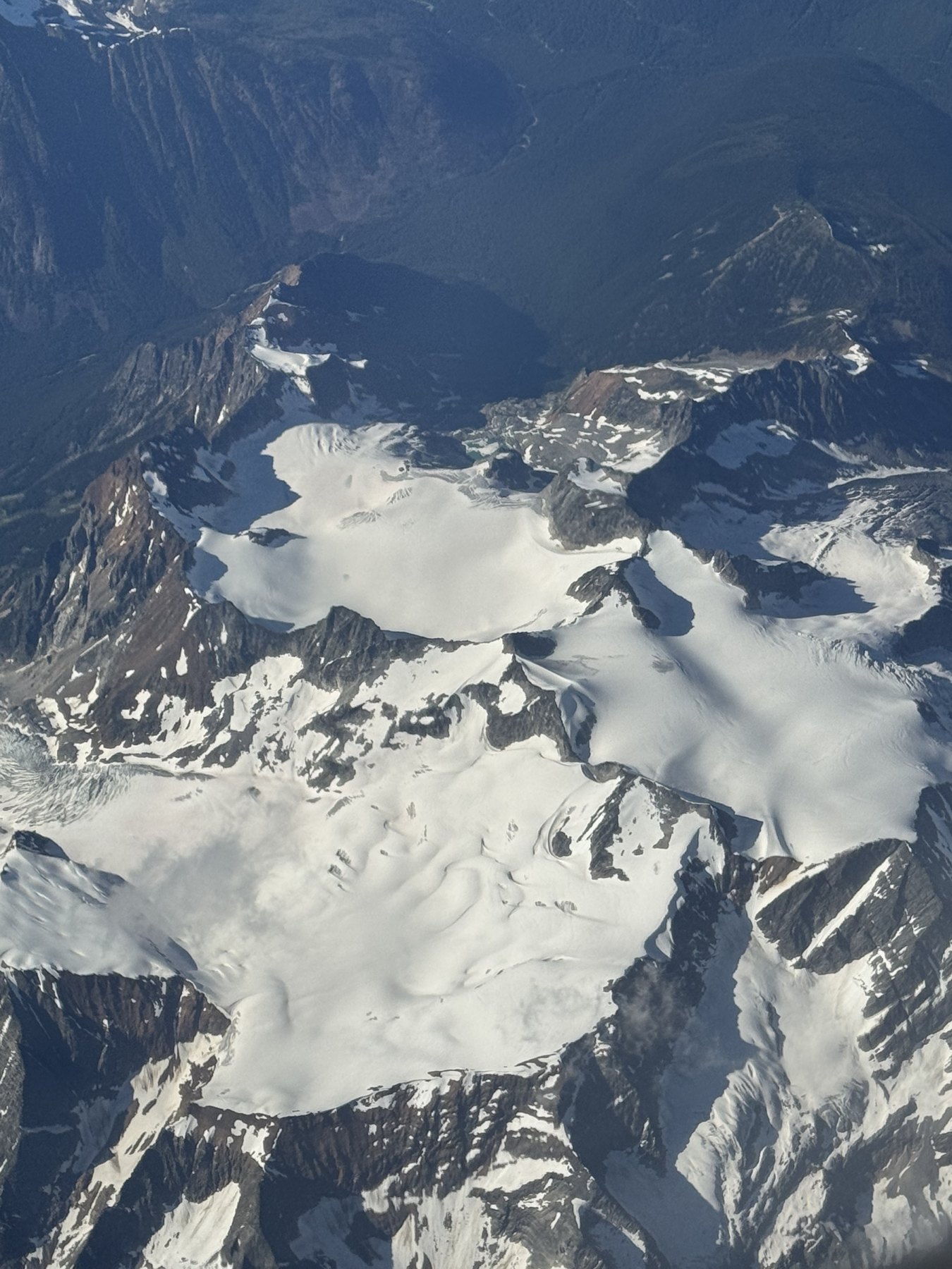 Glaciers and snow-covered peaks in the Canadian Rockies